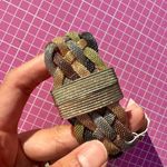 Nadri Matte Brass Cuban Elegant Multicolor metal Braided Bracelet 7” New in 🎁 Silver Photo 6