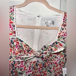 NWT  Dresses Adelyn Rae Karina Tie Front Minidress In Pink Floral Photo 4