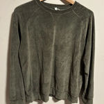 & Other Stories & Other Stories Green Velour Crewneck Pullover- Size 6 Photo 0