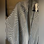 Aeropostale Cardigan Sweater by , grey & white, open front w beautiful knitting Photo 6