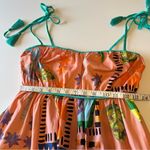 Love Wednesday Tropical Print Cotton maxi dress, spaghetti straps, coral, NWT, M Size M Photo 5