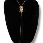 Ny Collection gold tone flower lariat necklace Photo 0