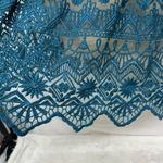 Jen's Pirate Booty  Teal Geometric Lace Dress see Measurements ( oversized) Photo 15