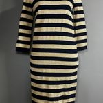 Ralph Lauren Womens Blue/gold Long Sleeve Below The Knee Sheath Evening Dress XS Photo 1