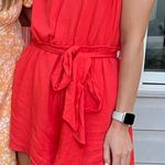 Amazon Coral One Shoulder Romper Photo 2