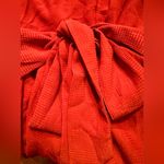 Bobeau Rust Burnt Orange Picante Smock Tie Back V-Neck Blouse Top Size Medium Photo 5