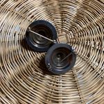 Vintage set of 2 circular orange/gold rhinestone brooches Photo 3