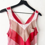Mine Red White & Tan Striped Tank Top Women's Size S Photo 1