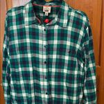 st. john's bay ✅✅✅BOGOHO ✅✅✅St. John’s Bay Green and Blue Plaid Button-Up Shirt-XXL Photo 1