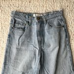 The Great. Rider Jean Vintage Wide Leg High Rise Distressed Field Light Wash 24 Blue Photo 2