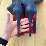 Christian Louboutin Stiletto Boots Sempre Monica Size 40 Navy Blue Red Photo 2