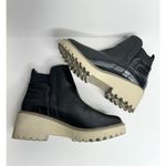 Dolce Vita Wedge Boots Womens Size 8 Black Lug Sole Chelsea Pull On Booties Black Photo 9