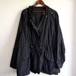 Torrid Womens Jacket Black Camper Windbreaker Zip Front Hooded Plus Size 3X Photo 0