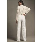 MOTHER The Kick It High Waist Straight Leg Jeans in Wash Fairest Of Them All White Size 26 Photo 3