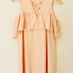 Boutique Lace up cold shoulder ruffle dress Photo 4