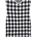 Endless Rose Sleeveless Gingham Knit Midi Dress Size Large Black White Check Photo 0