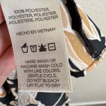 Maison Du Soir Black Tan Floral Bathrobe Women’s S/M Short Sleeve Size M Photo 4