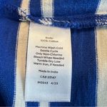 Talbots  blue white stripe mock neck long sleeve shirt Medium Photo 10