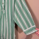 Anthropologie Striped Popover Midi Shirt Dress Green XXS/XS Photo 3