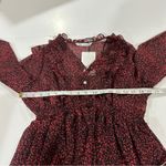 ZARA  Red & Black Cheetah Print Long Sleeve Ruffled Mini‎ Dress Size L Photo 8