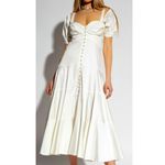 Cult Gaia  Mina Dress‎ Cream Ivory White Button Down Front Small Photo 15