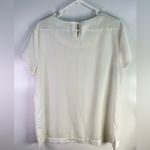 J.Crew White Boxy Blouse with Cuffed Sleeves Photo 3