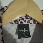 NWT Belyn Key Cutaway Sleeveless Golf Polo Tank Stem Floral White Pink Small Photo 7