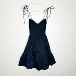 STAUD  Womens Landry Mini Dress Smocked Sleeveless Tiered Black Size XL NEW Photo 1