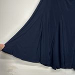 CHAPS  Women’s Skirt Size Large Navy Blue Flowy A-Line Mid-Length Casual Career Photo 1