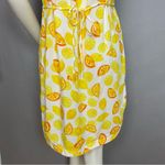 BeachLunchLounge Dress Lemon Print Citrus Fruit Summer Yellow White Sleeveless Photo 8