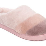 Cuddl Duds  Women's Colorblock Faux Fur Clog Slipper in Pink, Size M(7-8)​ Photo 0