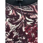 Joie  Crew Neck Leaf and Floral Print Pullover‎ Red Black Sweatshirt XL Photo 1