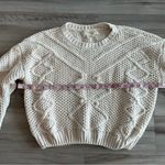 Saltwater Luxe  S Cream Knit Sweater Photo 3
