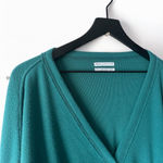 Urban Outfitters  Cropped V-Neckline Cardigan Women's Medium Teal Photo 1