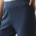 American Giant Ribbed Wide Leg Lounge Pants Navy Blue Size S Made in USA Photo 2