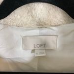 Loft  Women's Cream Button Up Sherpa Funnel Neck Jacket Size XL Photo 4