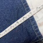 M.P.H. Blues Denim Dress M Sleeveless Floral Embroidery Side Button Front Pocket Blue Size M Photo 7