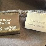 Grizas Lagenlook Silk Velvet Shift Balloon Midi Dress Black Small Photo 7