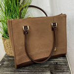 Diane Von Furstenberg  Brown & Tan Suede Large Maxi Tote Bag Handbag Photo 0