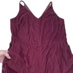 Banana Republic NEW Sleeveless V Neck Velvet Jumpsuit w Pockets 14 Tall Burgundy Photo 3