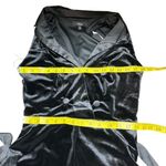 Lulus New  Posh Flair Black Velvet Satin Collared Surplice Jumpsuit Size Medium Photo 13