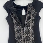 Enfocus Studio Lace Sheath Dress Sz 6 Gothic Nude Illusion Party Cutout Witchy Photo 6