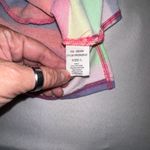 Fantastic Fawn Multi Stripe Patchwork Loose Fit T-Shirt Dress Bright Colors Lg Photo 5