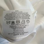 Tory Burch  Sz L White Chevron Mesh Fit and Flare Dress Sleeveless Photo 6