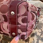 Coach Signature Sufflette cloth handbag Very good condition Burgundy, Cloth Photo 6