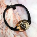Goth Anatomical Heart Black Cord Bracelet Photo 1