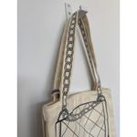 Vintage Borders Books Illustrated cream Canvas Tote Bag Purse Print 100% Cotton Black Photo 6