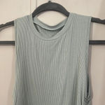 Sea Foam Green Ribbed Mini Dress Summer Spring Casual Dress Size M Photo 4