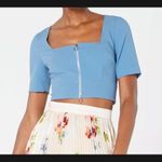 Jill Jill Stuart  Square neck Zip front crop top Photo 2
