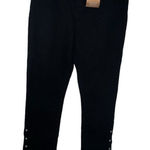 Reformation Jeans Black 90s Retro Straight Leg Ankle Snaps Women Size 31 Denim Photo 0